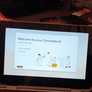 Black Tablet - Welcome Setup Screen